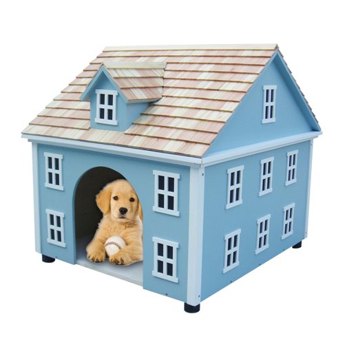 Dog House - Blue Nantucket Colonial Dog House - Blue Nantucket Colonial